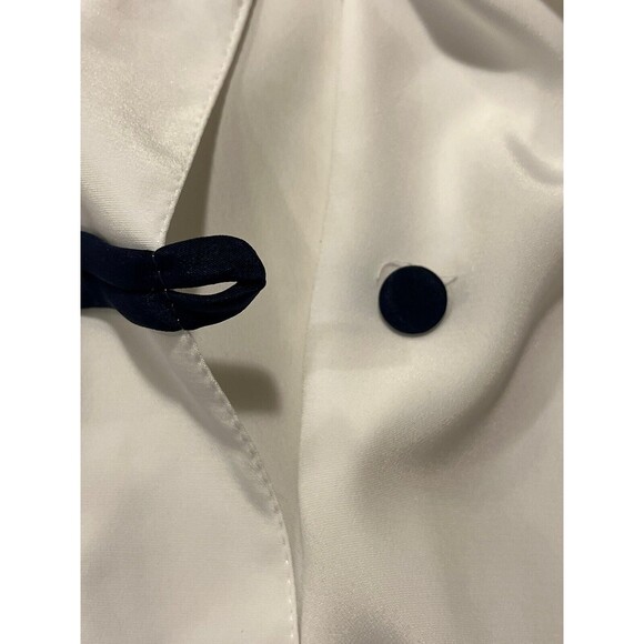 Vintage 90s Blouse Career Shoulder Pads Button Up LS Sz 8 USA Light Academia - Picture 7 of 12